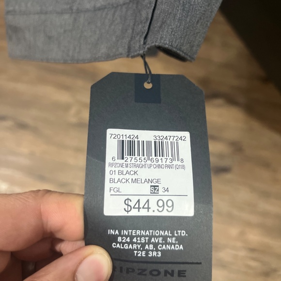 34” Grey Chino Pant - Picture 2 of 2